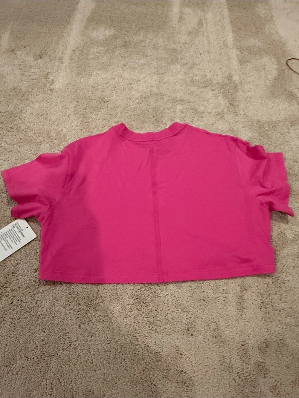 NWT lululemon athletica All Yours Cropped Crewneck Tee - Sonic Pink